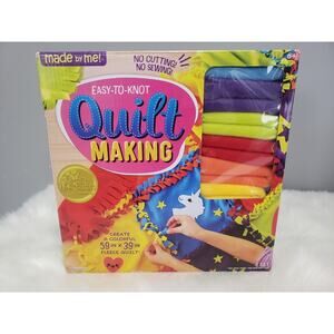 NEW NO SEW Easy-To-Knot Quilt Making Kit QUILT Craft Kit Kids Boy Girl Blanket
